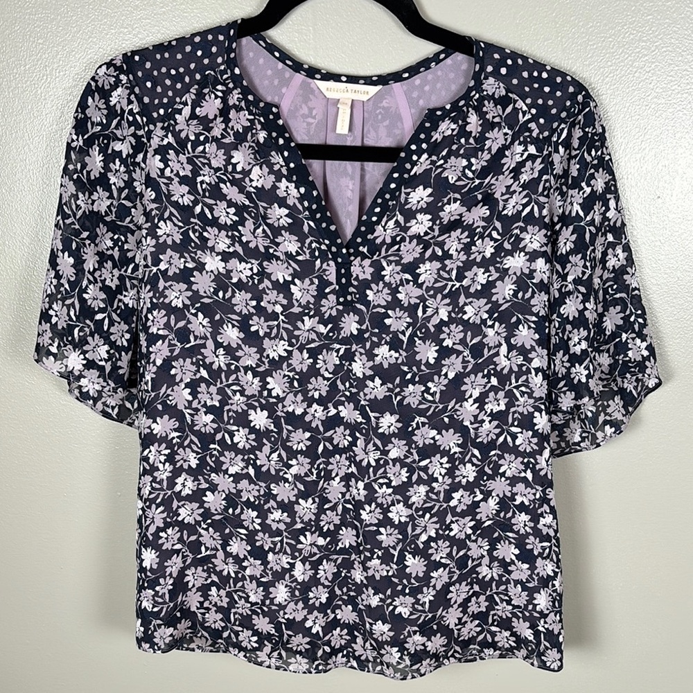 Rebecca Taylor Floral Print Women's Top